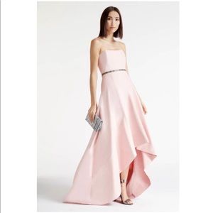 Halston Heritage Silk Strapless Gown